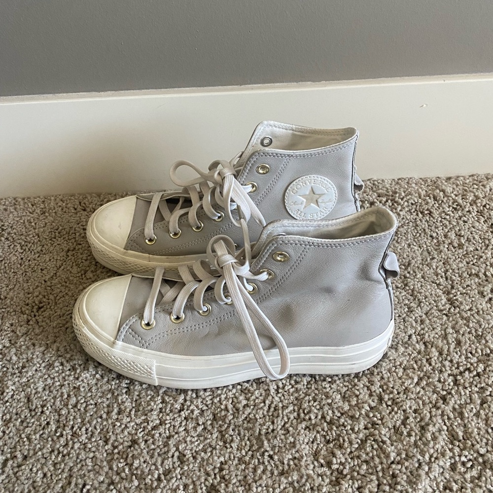 Leather converse